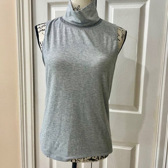 ATHLETA MOCK NECK SLEEVELESS TOP GREY COLOR SIZE SMALL - Picture 2 of 15